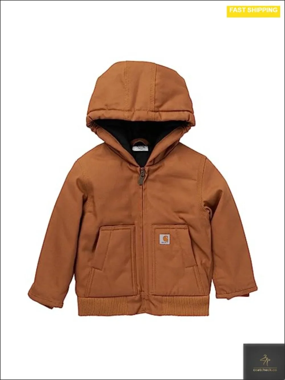 Carhartt Baby Boys Hooded Jacket Quilted Polyester Brushed Tricot-Lined Winter
